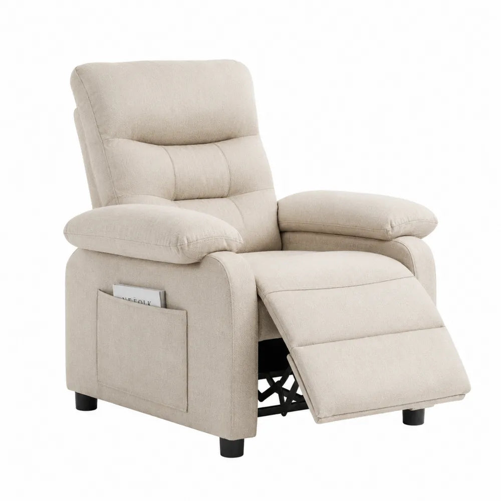 Sillón Reclinable de Tela Beige